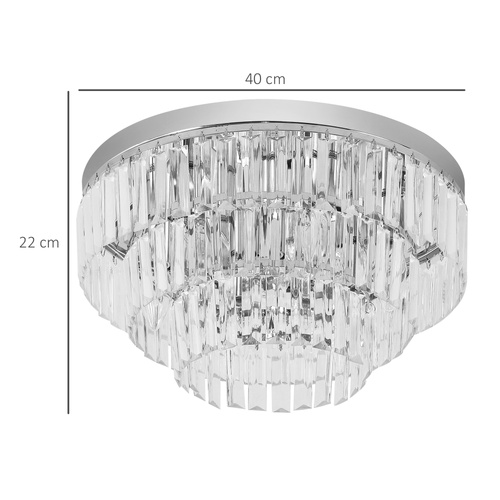 HOMCOM 122 Crystallite Ceiling Chandelier