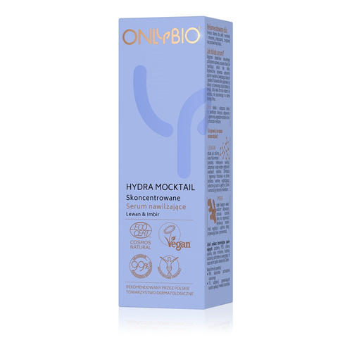 Onlybio Hydra Mocktail Skoncentrowane Serum Nawilżające z Lewanem i Imbirem dla Cery Normalnej i Mieszanej 30ml
