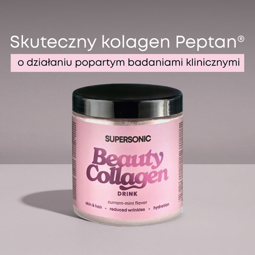Supersonic Collagen Beauty Drink o Smaku Porzeczka-Mięta 180g