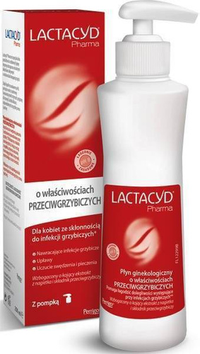 Lactacyd Pharma Przeciwgrzybiczy Płyn Ginekologiczny Łagodzący Podrażnienia 250ml