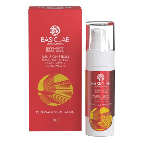 BasicLab Emulsion Serum with 0.3% Retinol and Vitamin C at Night 30ml