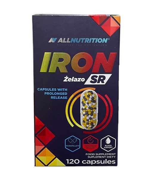 Allnutrition Iron SR Żelazo o Przedłużonym Uwalnianiu 120 kaps.