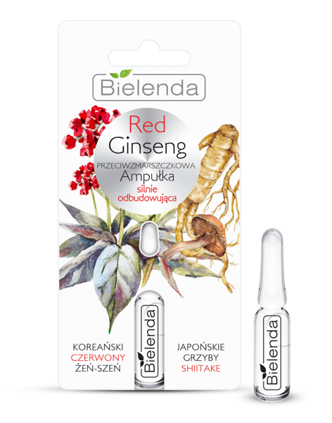 Bielenda Red Ginseng Anti-Wrinkle Strongly Rebuilding Ampoule for Mature Skin 3ml