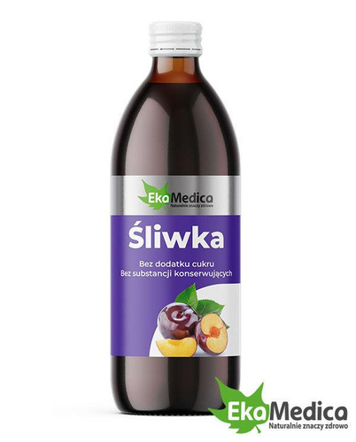 EkaMedica Śliwka bez Dodatku Cukru i Konserwantów 500ml