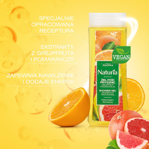 Joanna Naturia Body Żel pod Prysznic z Grejpfrutem i Pomarańczą 300ml