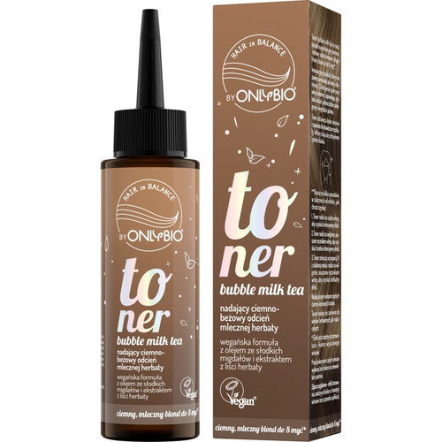 OnlyBio Hair in Balance Toner do Włosów Bubble Milk Tea Ciemny Beż 100ml
