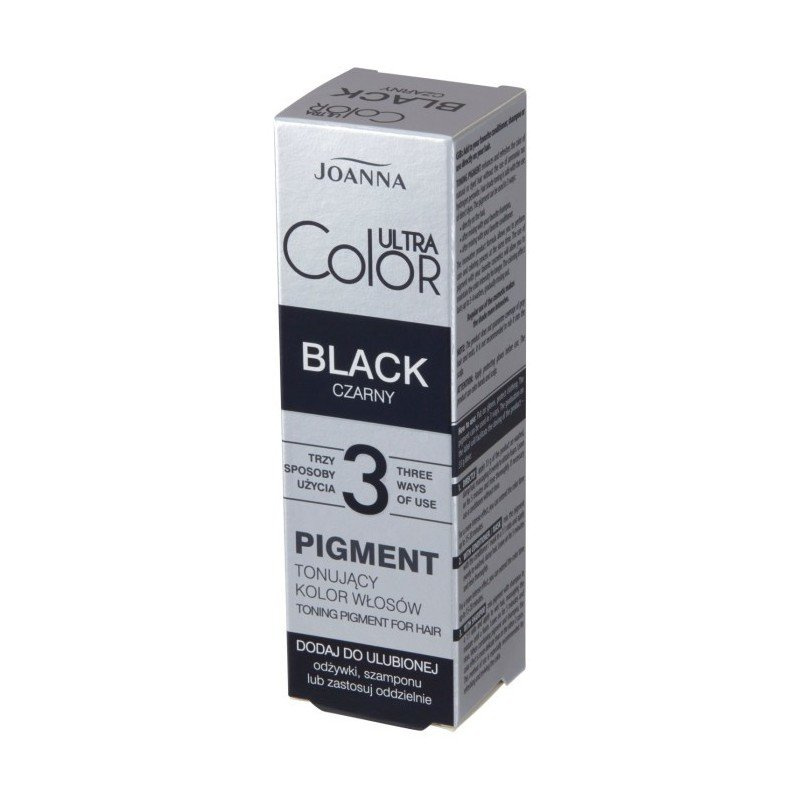 Joanna Ultra Color 3 Czarny Pigment Tonujący Podkreśla i Odświeża Kolor Włosów Naturalnych i Farbowanych 100ml