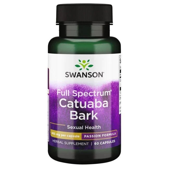 Swanson Full Spectrum Catuaba Bark 465mg for Sexual Health 60 Capsules