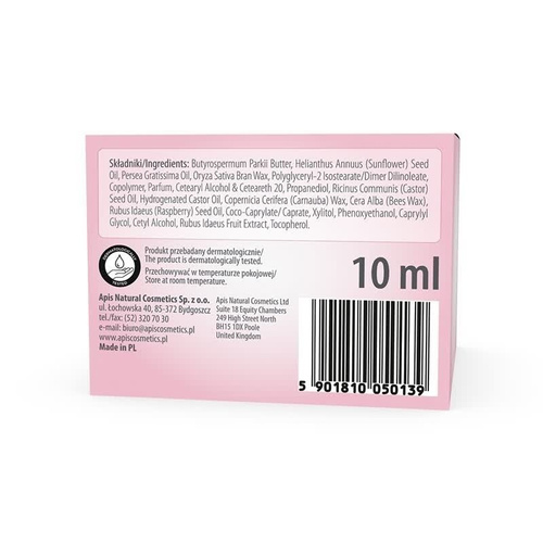 Apis Raspberry Lips Moisturizing Lip Balm with Shea Butter 10ml