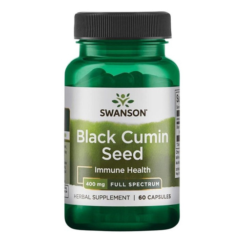 Swanson Czarny Kmin 400mg Wspierający Odporność 60 Kapsułek