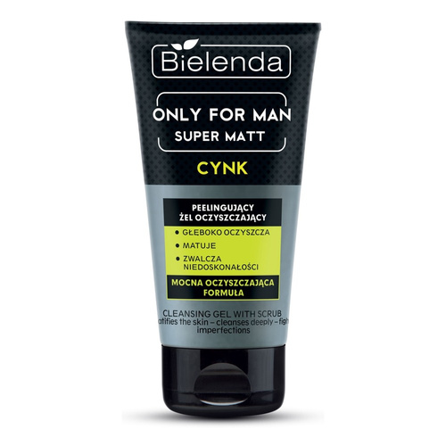Bielenda Only for Men Super Mat Peelingujący Żel Oczyszczający do Twarzy 150g