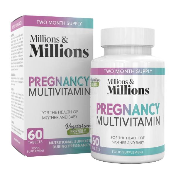 Millions & Millions Pregnancy Multivitamin for Mother and Baby Health 60 Tablets