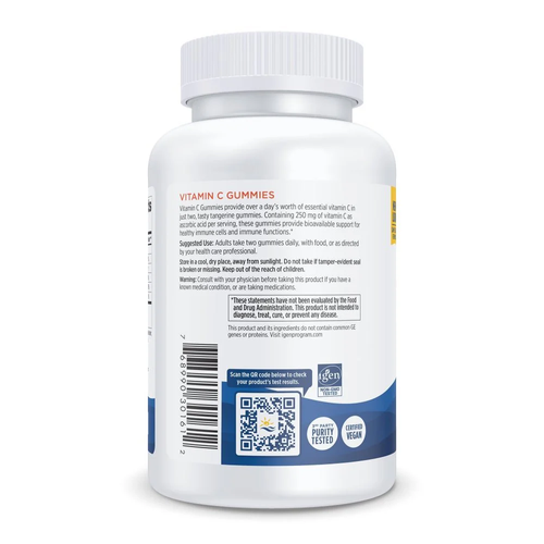 Nordic Naturals Vitamin C Gummies 250mg dla Dzieci powyżej 4 Roku Życia Smak Mandarynka 120 Sztuk