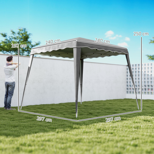 Outsunny 2.5 x 2.5M Pop up Garden Tent - Grey