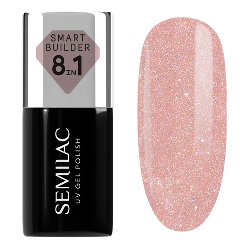 Semilac Smart Builder 8in1 Builder Gel 804 Glitter Soft Beige 7ml