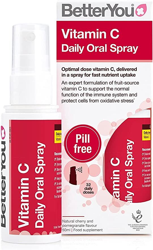 Vitamin C Daily Oral Spray, Natural Cherry and Pomegranate - 50 ml.