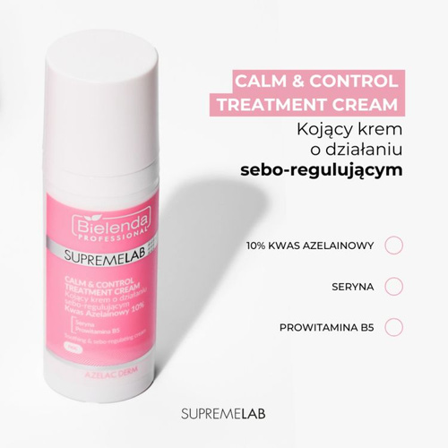 Bielenda Professional Supremelab Azelac Derm Soothing Cream with Sebum-Regulating Properties 50ml