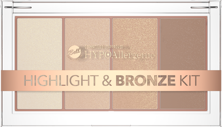 Bell HypoAllergenic Highlight&Bronze Kit Hipoalergiczny Zestaw Rozświetlacza i Bronzera 01 20g