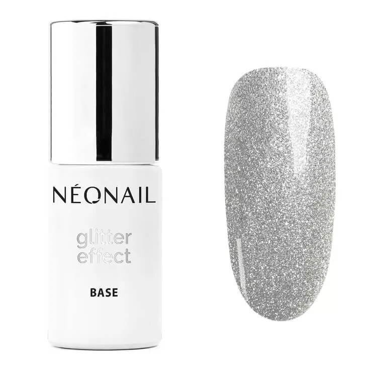 NeoNail UV/LED Soak Off Glitter Effect Base Silver Shine 7.2ml