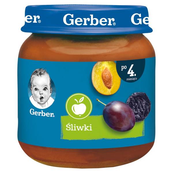 Gerber Dessert Dried Plums for Babies after 4 Month with Natural Sugar Gluten Free 125g