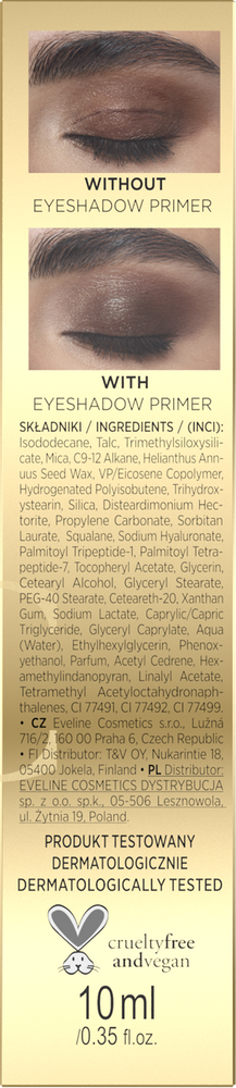 Eveline Wonder Match Pielęgnująca Baza pod Cienie do Powiek 10ml