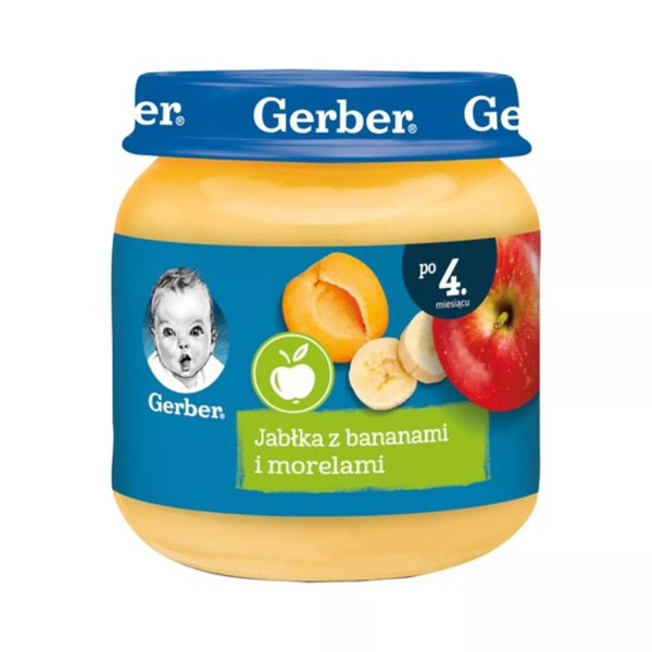 Gerber Dessert Apples with Banana and Apricots for Babies after 4 Months of Life 125g