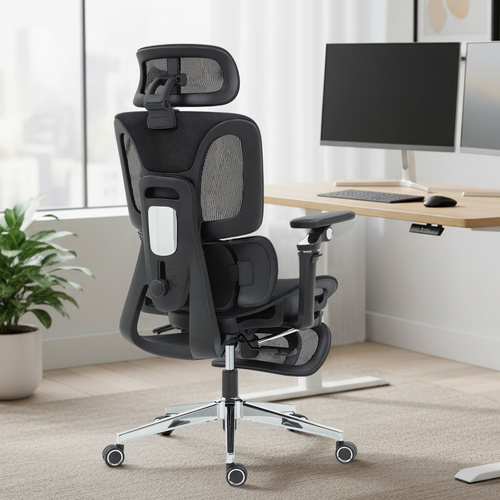HOMCOM Ergonomic Office Chair, High Back Mesh Desk Chair, Black