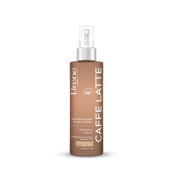 Lirene Perfect Tan Vegan Self-Tanning Body Oil Spray Caffe Latte 190ml