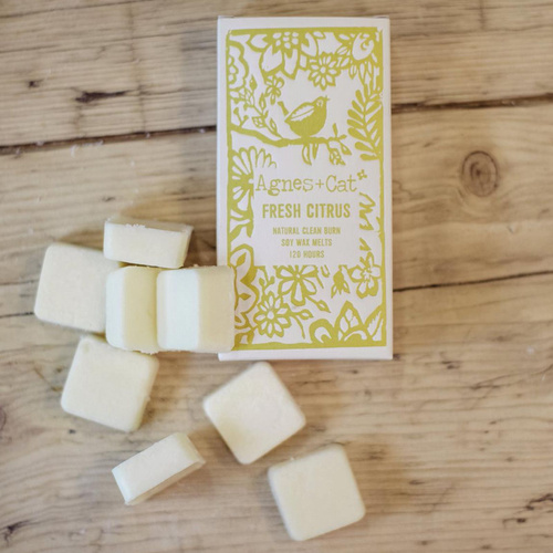 Agnes + Cat Box of 8 Wax Melts - Fresh Citrus