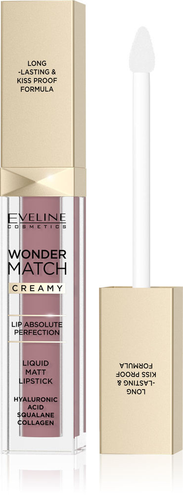 Eveline Wonder Match Matowa Nawilżająca Pomadka w Płynie 04 Carmel 6,8ml