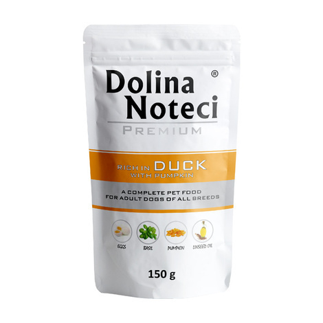 Dolina Noteci Premium Wet Dog Food with Duck and Pumpkin for Adult Dogs of All Breeds 150g