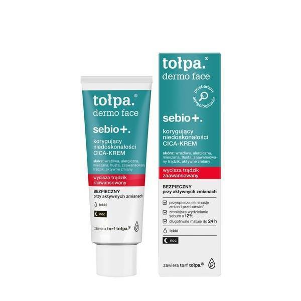 Tołpa Dermo Face Sebio Light Night Cream Correcting Imperfections Cica 40ml