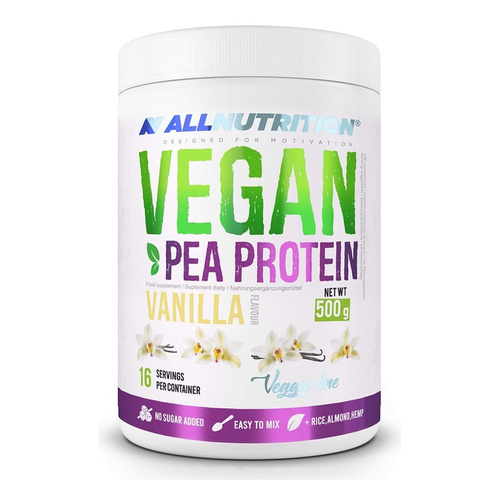 Allnutrition Vegan Pea Protein Wysokobiałkowa Odżywka Waniliowa 500g