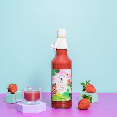 Pasieki Sadowskich Miodziś Mus Malinowo-Truskawkowy 500ml Best Before 17.10.26