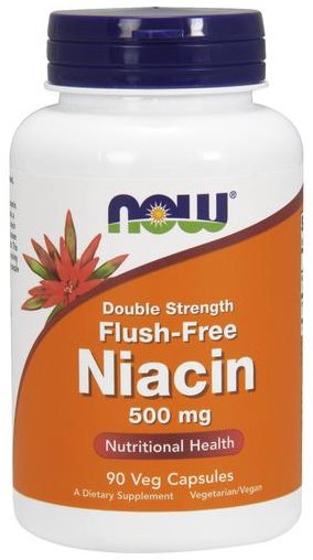 Now Foods Niacin Flush-Free 500mg Double Strength 90 Kapsułek