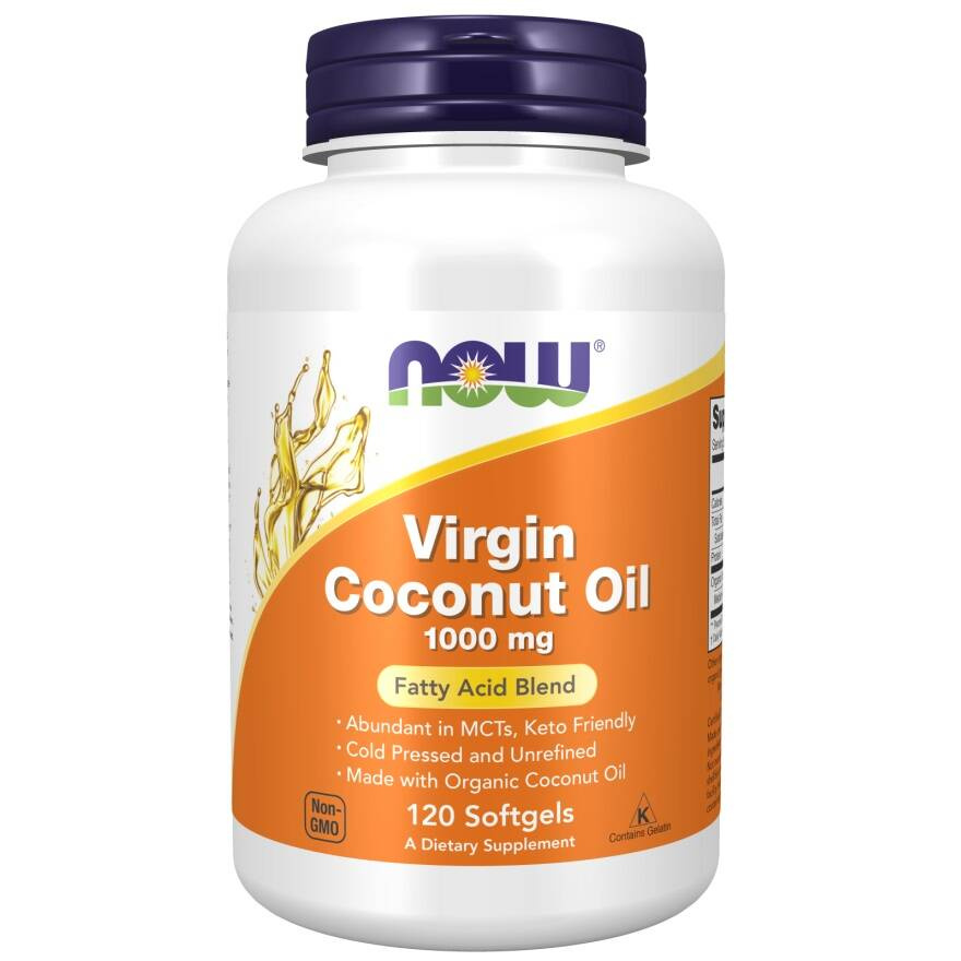 Now Foods Virgin Coconut Oil 1000mg 120 Softgels
