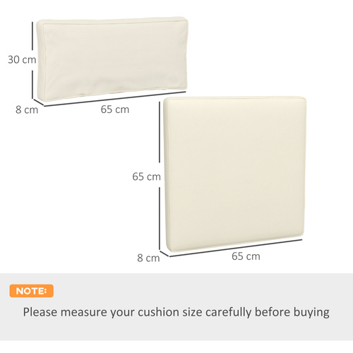 Outsunny Set of 14 Dining Set Cushions - Cream