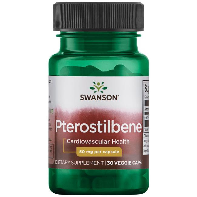 Swanson Pterostilbene 50mg for Antioxidant Support 30 Vcapsules