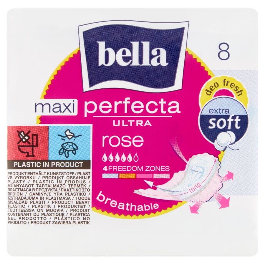 Bella Perfecta Ultra Maxi Rose Podpaski Ultracienkie Higieniczne 8 Sztuk