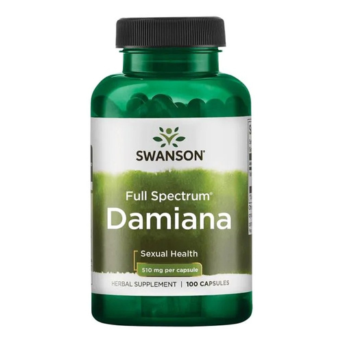 Swanson Damiana 510mg for Digestion and Urinary Support 100 Capsules