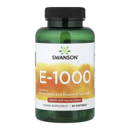 Swanson Witamina E 1000 IU na Ochronę Komórek 100 Kapsułek