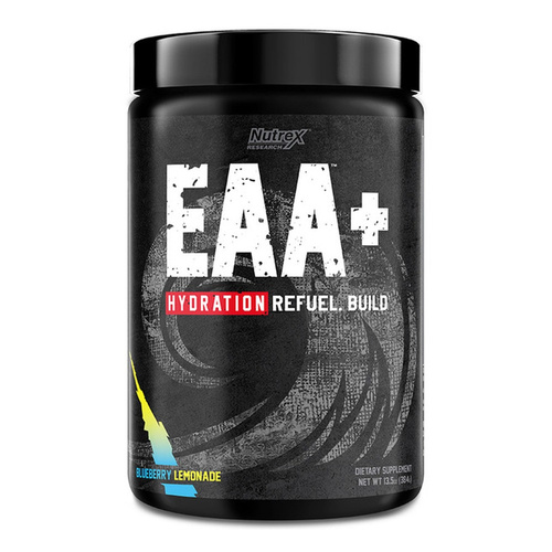 Nutrex EAA + Hydration EAA Amino Acids with Electrolytes for Muscle Recovery and Hydration Blueberry Lemonade 390g