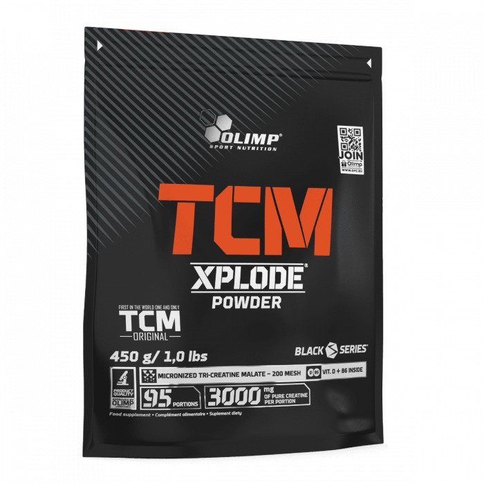 Olimp Nutrition TCM Xplode Powder Orange Creatine Malate for Muscle Mass and Endurance 450g