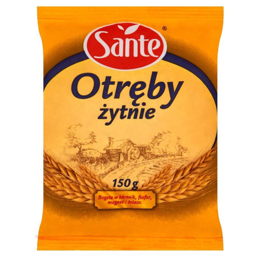 Sante Otręby Żytnie Źródło Błonnika Magnezu i Żelaza 150g