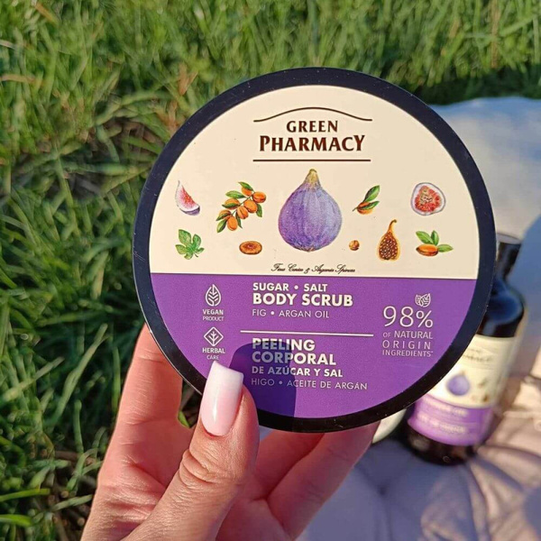 Green Pharmacy Sugar-Salt Body Scrub Fig and Argan Oil 200ml