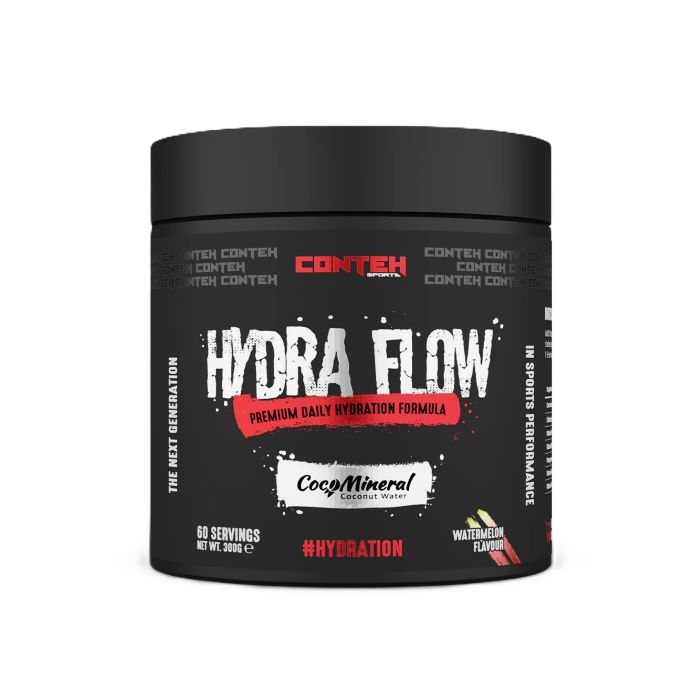 Conteh Sports Hydra Flow Watermelon Flavoured Electrolyte Powder for Hydration and Post Workout Recovery 300g