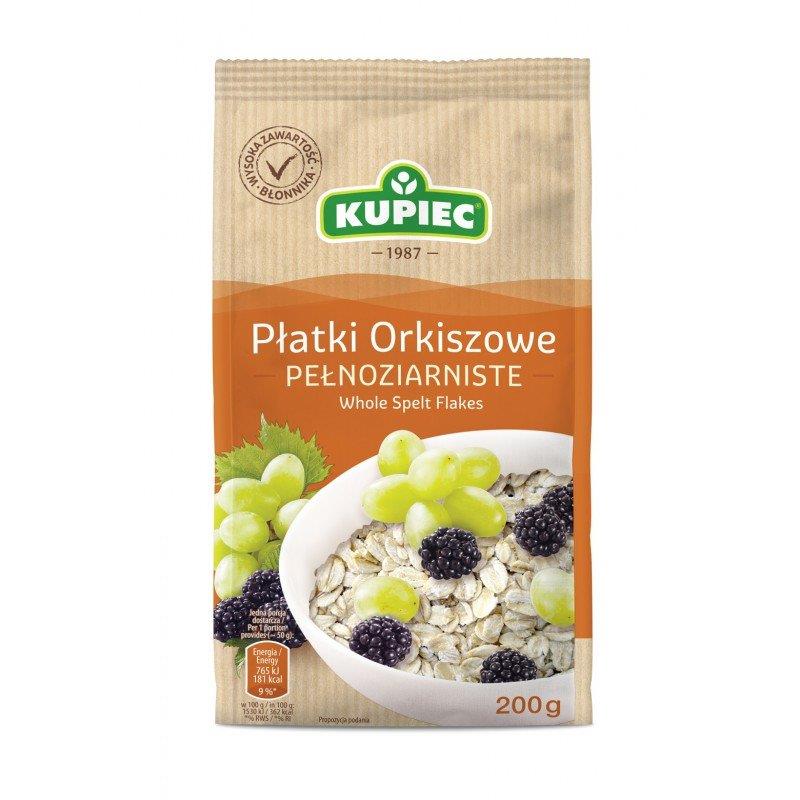 Kupiec Płatki Orkiszowe Pełnoziarniste 200g