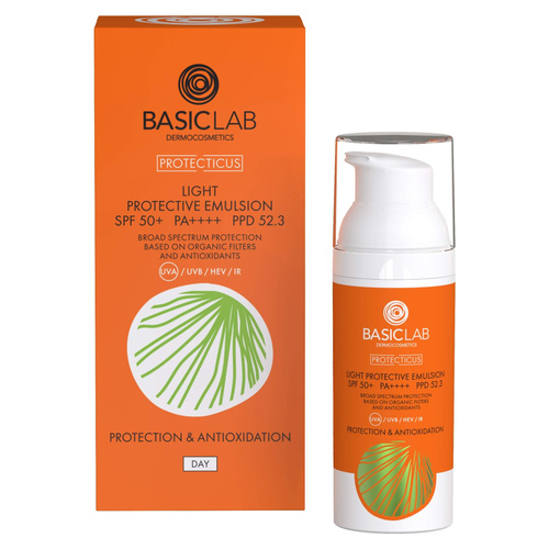 Basiclab Protecticus Lekka Emulsja Ochronna SPF 50+ Prewencja i Antyoksydacja 50ml