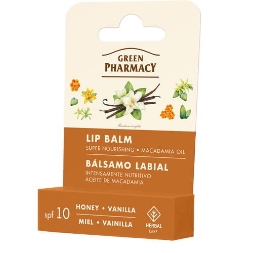 Green Pharmacy Nourishing Lip Balm with Honey and Vanilla SPF 10 4.8g
