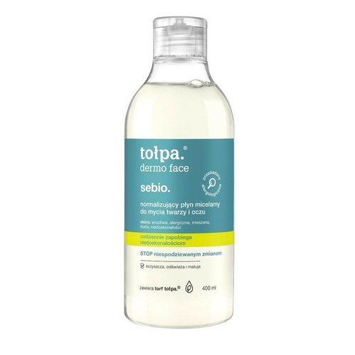 Tołpa Dermo Face Sebio Normalizujący Płyn Miceralny do Mycia Twarzy i Oczu 400ml
